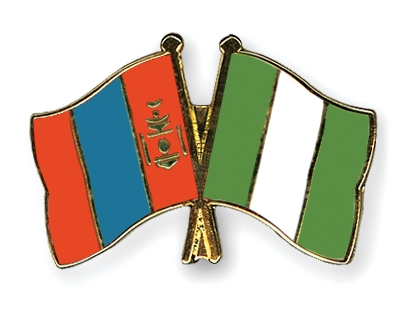 Fahnen Pins Mongolei Nigeria