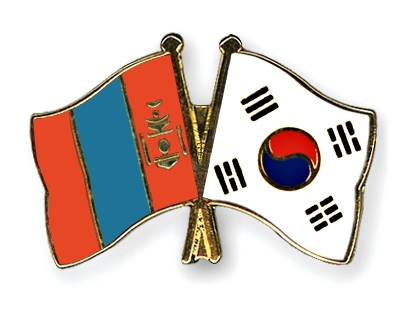 Fahnen Pins Mongolei Sdkorea