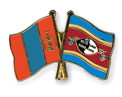 Fahnen Pins Mongolei Swasiland