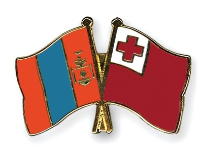 Fahnen Pins Mongolei Tonga