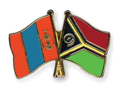 Fahnen Pins Mongolei Vanuatu