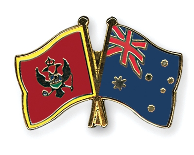 Fahnen Pins Montenegro Australien