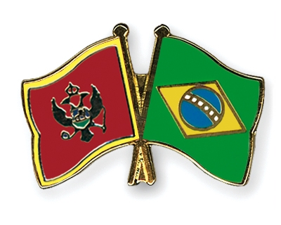 Fahnen Pins Montenegro Brasilien