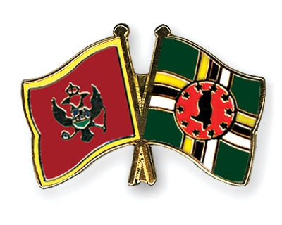 Fahnen Pins Montenegro Dominica