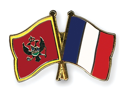 Fahnen Pins Montenegro Frankreich