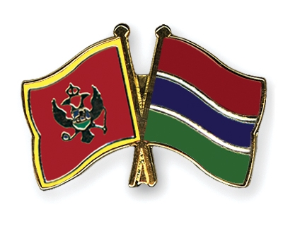 Fahnen Pins Montenegro Gambia