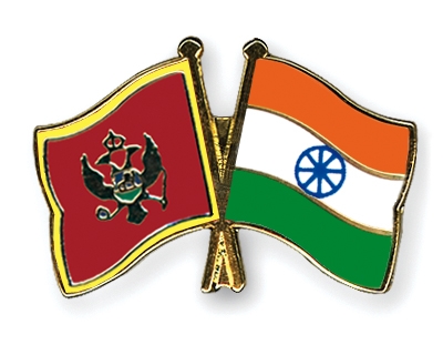 Fahnen Pins Montenegro Indien