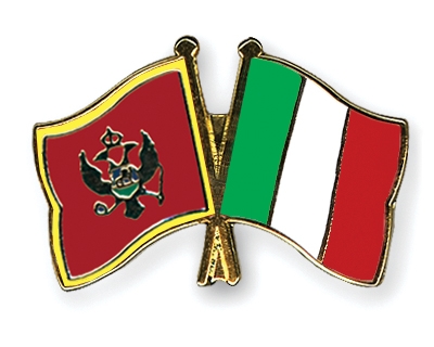 Fahnen Pins Montenegro Italien