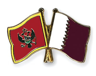 Fahnen Pins Montenegro Katar
