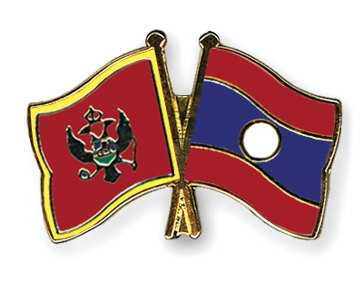 Fahnen Pins Montenegro Laos