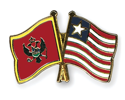 Fahnen Pins Montenegro Liberia