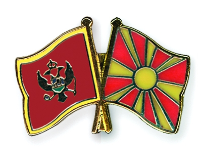 Fahnen Pins Montenegro Mazedonien