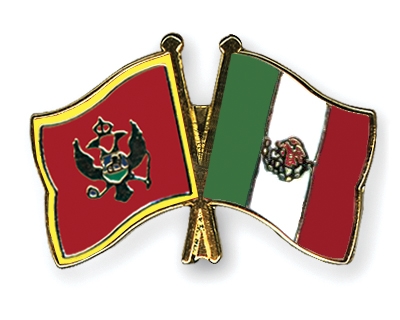 Fahnen Pins Montenegro Mexiko
