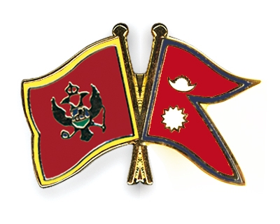 Fahnen Pins Montenegro Nepal