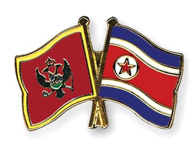 Fahnen Pins Montenegro Nordkorea