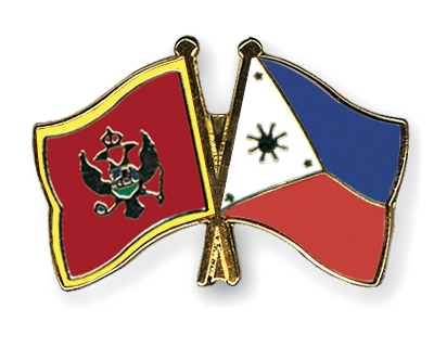 Fahnen Pins Montenegro Philippinen