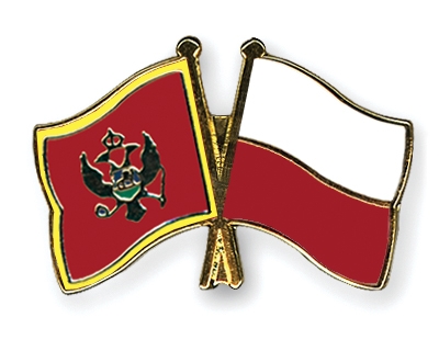 Fahnen Pins Montenegro Polen