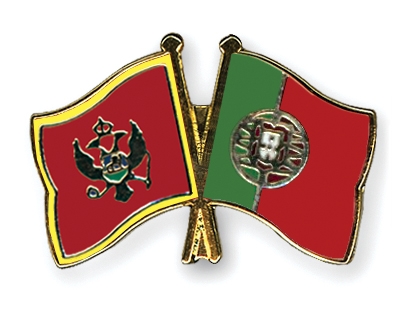 Fahnen Pins Montenegro Portugal