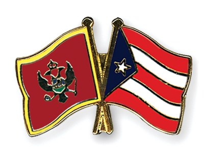 Fahnen Pins Montenegro Puerto-Rico