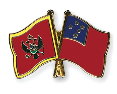 Fahnen Pins Montenegro Samoa