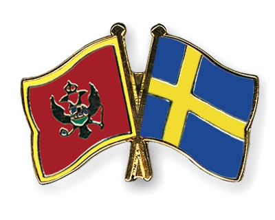 Fahnen Pins Montenegro Schweden