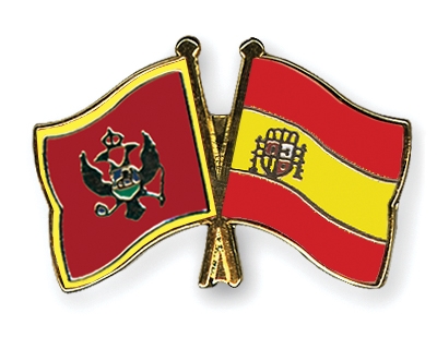 Fahnen Pins Montenegro Spanien