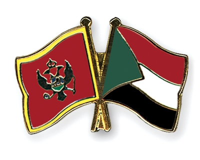 Fahnen Pins Montenegro Sudan