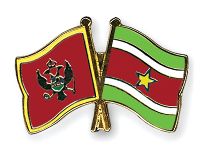 Fahnen Pins Montenegro Surinam