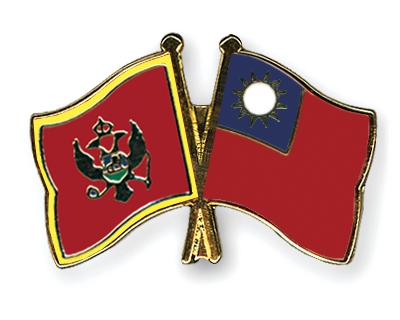 Fahnen Pins Montenegro Taiwan