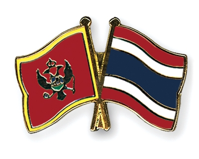 Fahnen Pins Montenegro Thailand