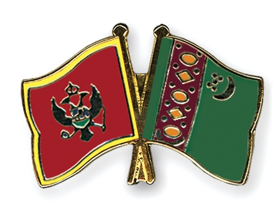 Fahnen Pins Montenegro Turkmenistan