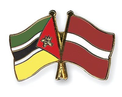 Fahnen Pins Mosambik Lettland