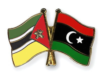 Fahnen Pins Mosambik Libyen