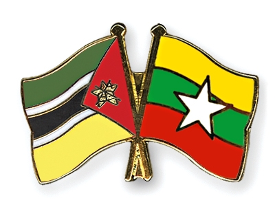 Fahnen Pins Mosambik Myanmar