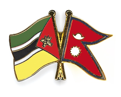 Fahnen Pins Mosambik Nepal