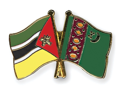 Fahnen Pins Mosambik Turkmenistan