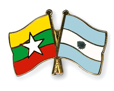 Fahnen Pins Myanmar Argentinien