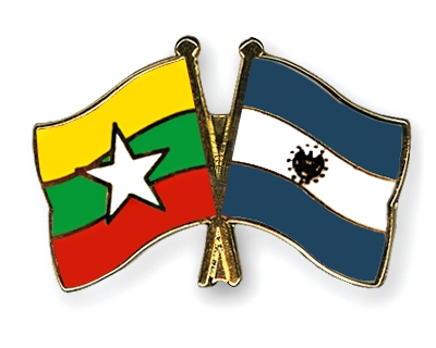 Fahnen Pins Myanmar El-Salvador