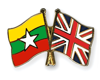 Fahnen Pins Myanmar Grossbritannien