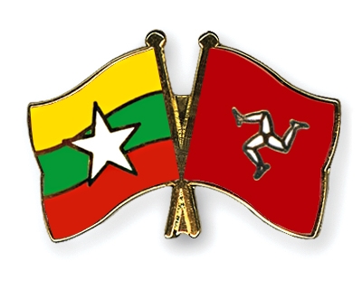 Fahnen Pins Myanmar Isle-of-Man