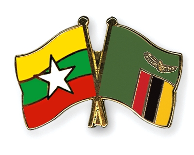 Fahnen Pins Myanmar Sambia