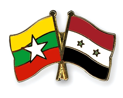 Fahnen Pins Myanmar Syrien