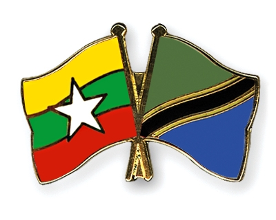 Fahnen Pins Myanmar Tansania