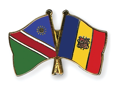 Fahnen Pins Namibia Andorra