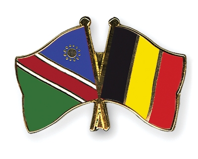 Fahnen Pins Namibia Belgien