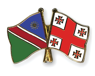 Fahnen Pins Namibia Georgien