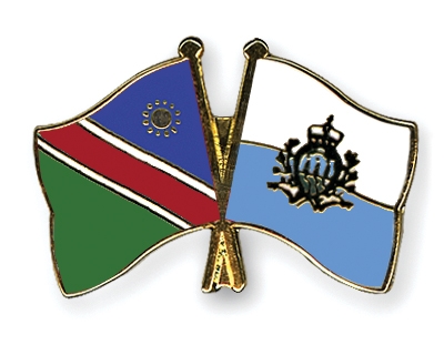 Fahnen Pins Namibia San-Marino