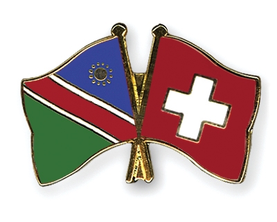 Fahnen Pins Namibia Schweiz