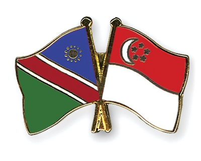 Fahnen Pins Namibia Singapur