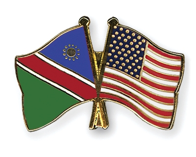 Fahnen Pins Namibia USA